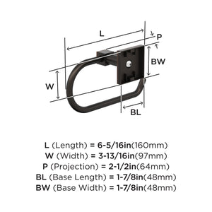 Amerock BH36071ORB Oil Rubbed Bronze Single Post Toilet Paper Holder 7-1/16 in. (179 mm) Length Toilet Tissue Holder Appoint Bath Tissue Holder Bathroom Hardware Bath Accessories