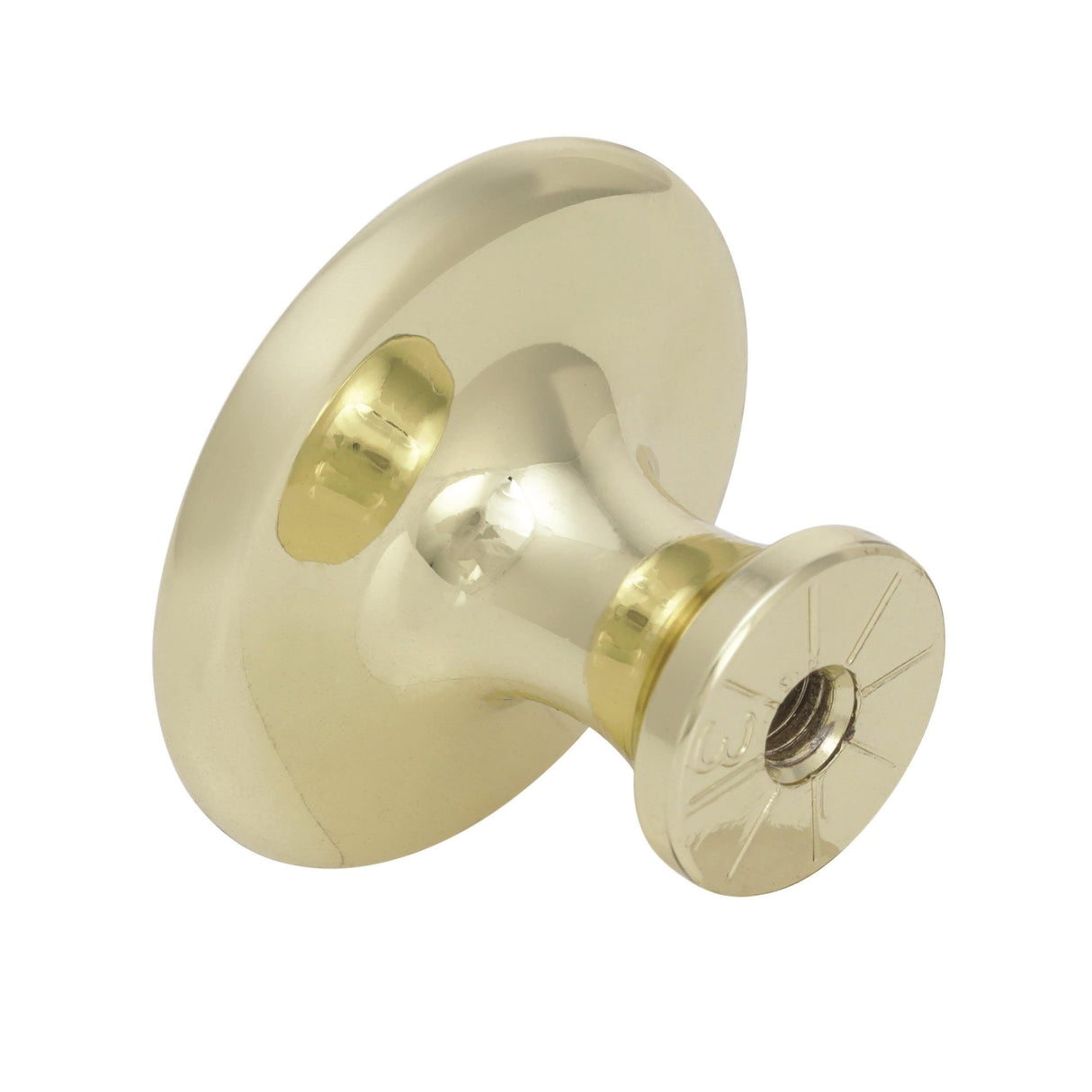 Amerock Cabinet Knob Polished Brass 1-3/16 inch (30 mm) Diameter Everyday Heritage 1 Pack Drawer Knob Cabinet Hardware