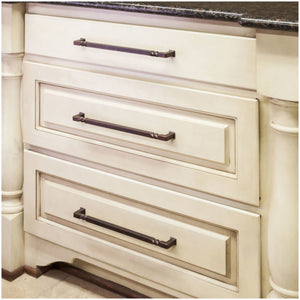 Jeffrey Alexander 602-12BLK 12" Center-to-Center Matte Black Rustic Twist Tahoe Appliance Handle