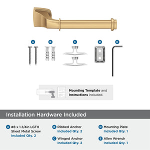 Amerock BH36031CZ Champagne Bronze Single Post Toilet Paper Holder 7-7/8 in. (200 mm) Length Toilet Tissue Holder Revitalize Bath Tissue Holder Bathroom Hardware Bath Accessories