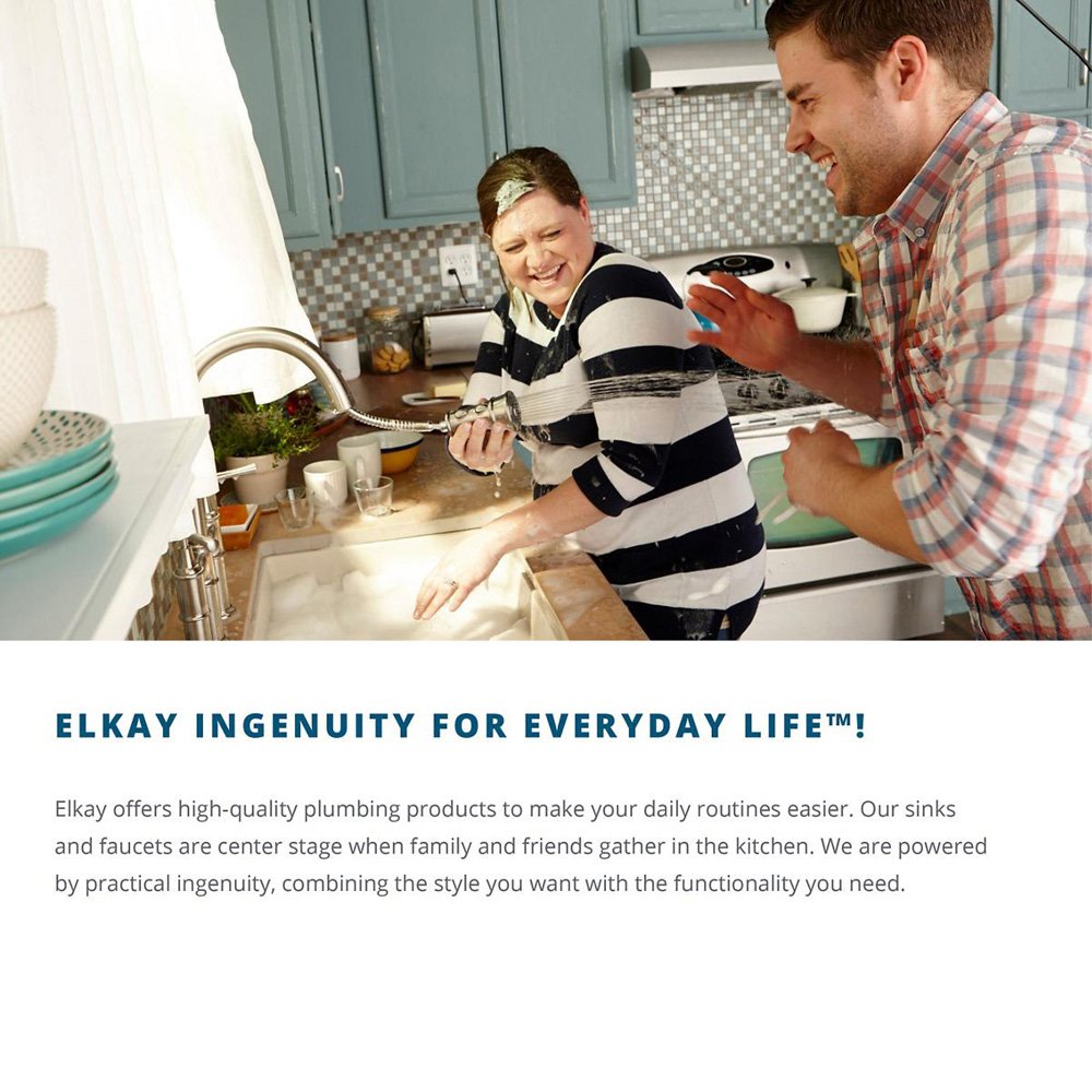 Elkay Lustertone ELUHAD281655 Single Bowl Undermount Stainless Steel ADA Sink