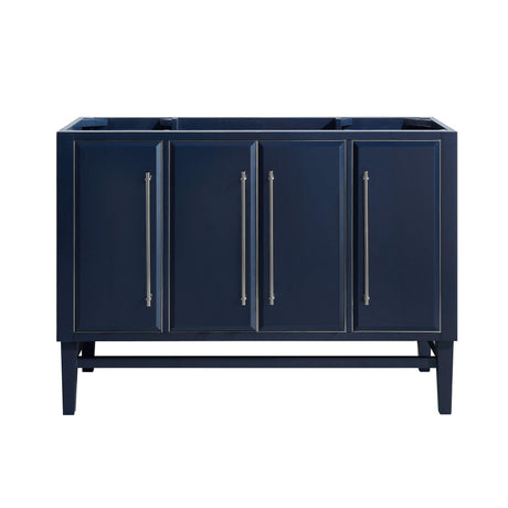 Avanity Mason 48 in. Vanity Only in Navy Blue with Silver Trim