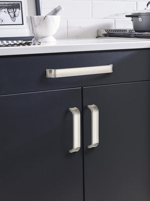 Amerock Cabinet Pull Satin Nickel 10-1/16 inch (256 mm) Center to Center Concentric 1 Pack Drawer Pull Drawer Handle Cabinet Hardware