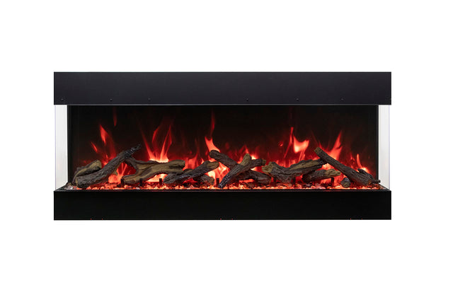 Amantii TRV-85-BESPOKE Tru View Bespoke - 85" Indoor / Outdoor 3 Sided Electric Fireplace Featuring a 20" Height, WiFi Compatibility, Bluetooth Connectivity, Multi Function Remote, and a Selection of Media Options