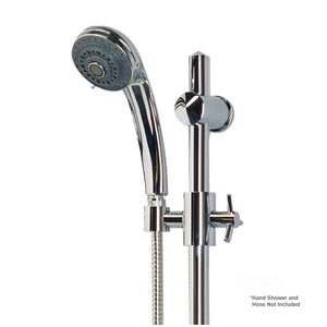 PULSE ShowerSpas 1010-CH Adjustable Slide Bar for Hand Shower with Wire Basket Soap Dish, Polished Chrome