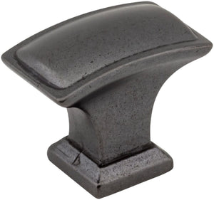 Jeffrey Alexander 435L-DACM 1-1/2" Overall Length Gun Metal Rectangle Annadale Cabinet Knob