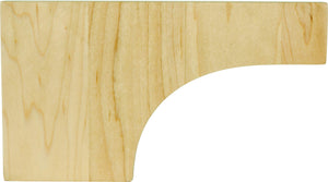 Hardware Resources PFCOV-WB 8" W x 7/8" D x 4" H White Birch Cove Pedestal Foot