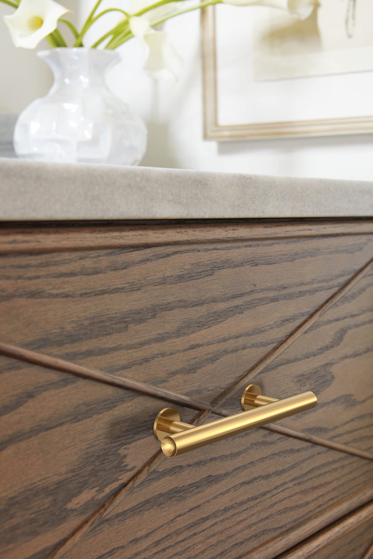Amerock BP37390CZ Champagne Bronze Cabinet Pull 3 in (76 mm) Center-to-Center Cabinet Handle Radius Drawer Pull Kitchen Cabinet Handle Furniture Hardware
