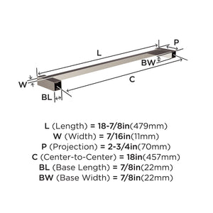 Amerock BH3608326 Chrome Towel Bar 18 in (457 mm) Towel Rack Monument Bathroom Towel Holder Bathroom Hardware Bath Accessories