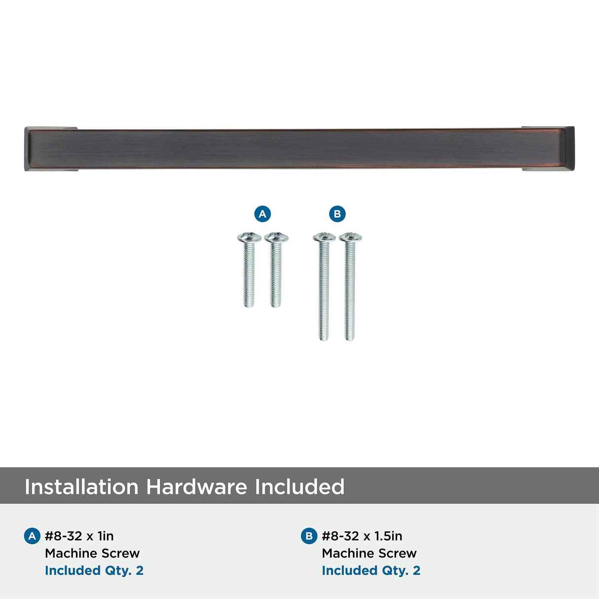 Amerock Cabinet Pull Oil Rubbed Bronze 6-5/16 inch (160 mm) Center to Center Blackrock 1 Pack Drawer Pull Drawer Handle Cabinet Hardware