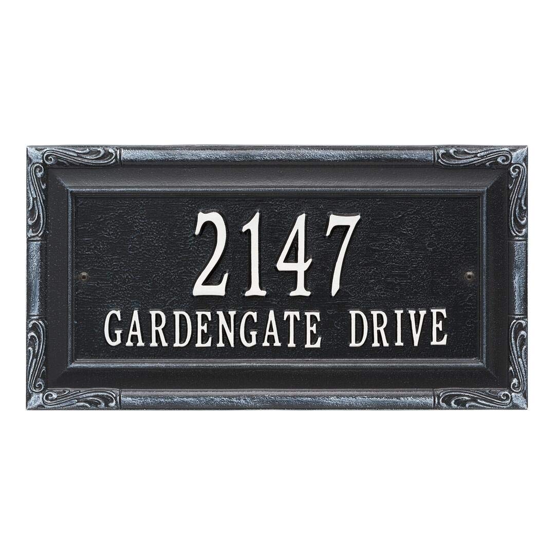 Whitehall 3287BW - Personalized Gardengate Plaque - Grande - Wall - 2 line