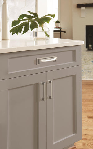Amerock Cabinet Pull Satin Nickel 3-3/4 inch (96 mm) Center-to-Center Appoint 1 Pack Drawer Pull Cabinet Handle Cabinet Hardware