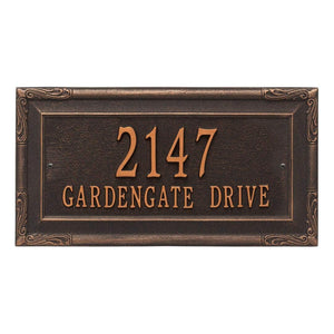 Whitehall 3287OB - Personalized Gardengate Plaque - Grande - Wall - 2 line