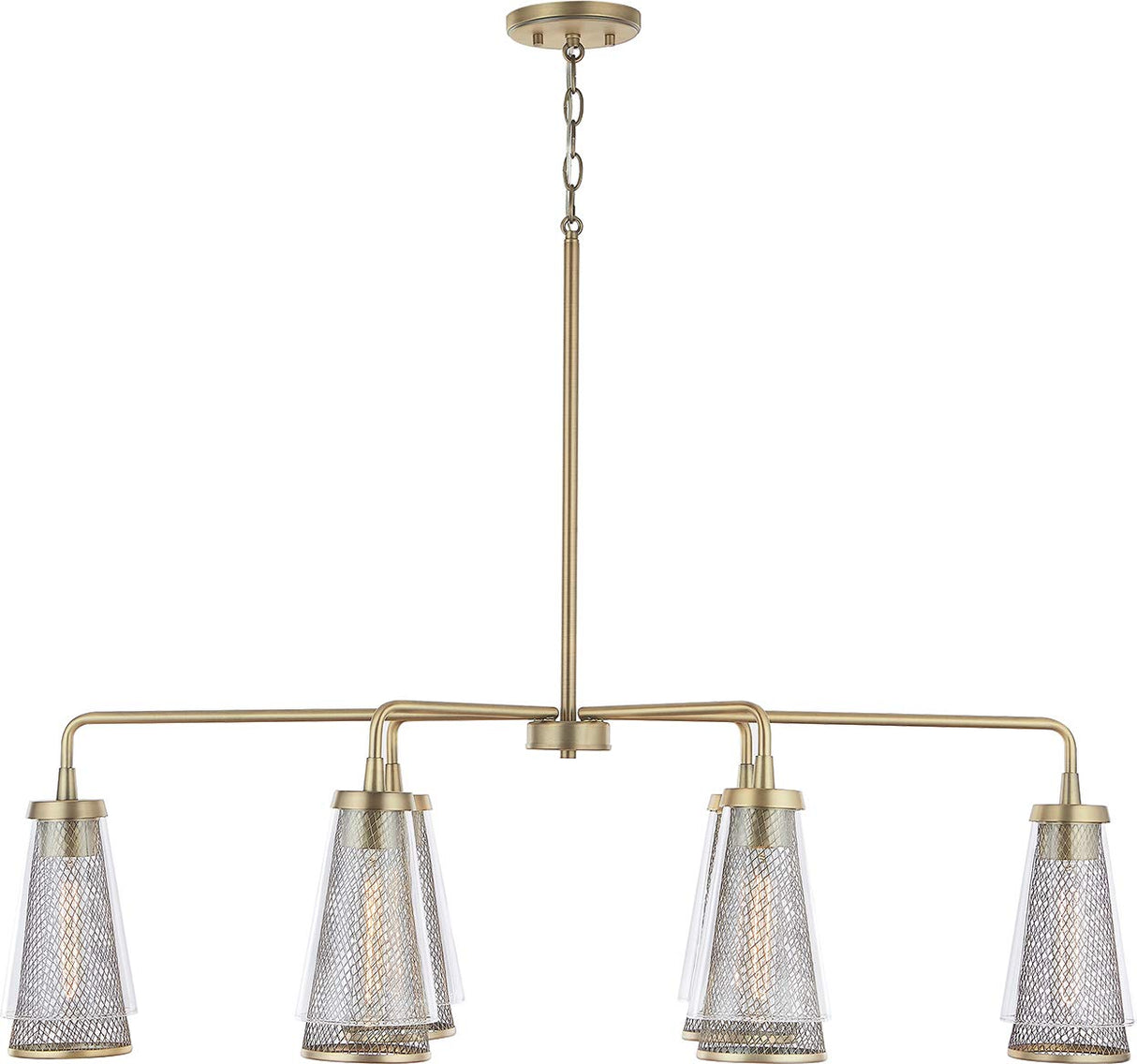 Capital Lighting 832361AD Abbott 6 Light Island Aged Brass