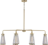 Capital Lighting 832361AD Abbott 6 Light Island Aged Brass