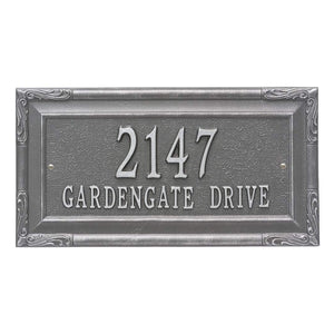 Whitehall 3287PS - Personalized Gardengate Plaque - Grande - Wall - 2 line
