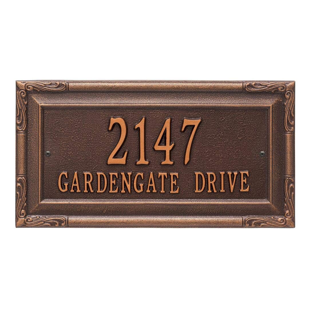 Whitehall 3287AC - Personalized Gardengate Plaque - Grande - Wall - 2 line