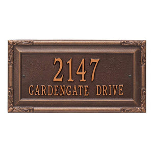 Whitehall 3287AC - Personalized Gardengate Plaque - Grande - Wall - 2 line