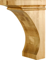 Hardware Resources COR44-3-RW 5" W x 8" D x 12" H Rubberwood Cove Corbel