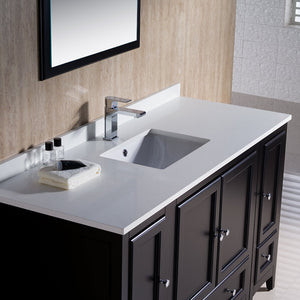 Fresca FVN20-123012ES Fresca Oxford 54" Espresso Traditional Bathroom Vanity