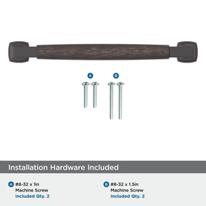 Amerock Cabinet Pull Oil Rubbed Bronze 6-5/16 inch (160 mm) Center-to-Center Stature 1 Pack Drawer Pull Cabinet Handle Cabinet Hardware