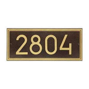 Whitehall 3905OG - Double Line Modern Font Rectangle Plaque, Estate Wall 1-line