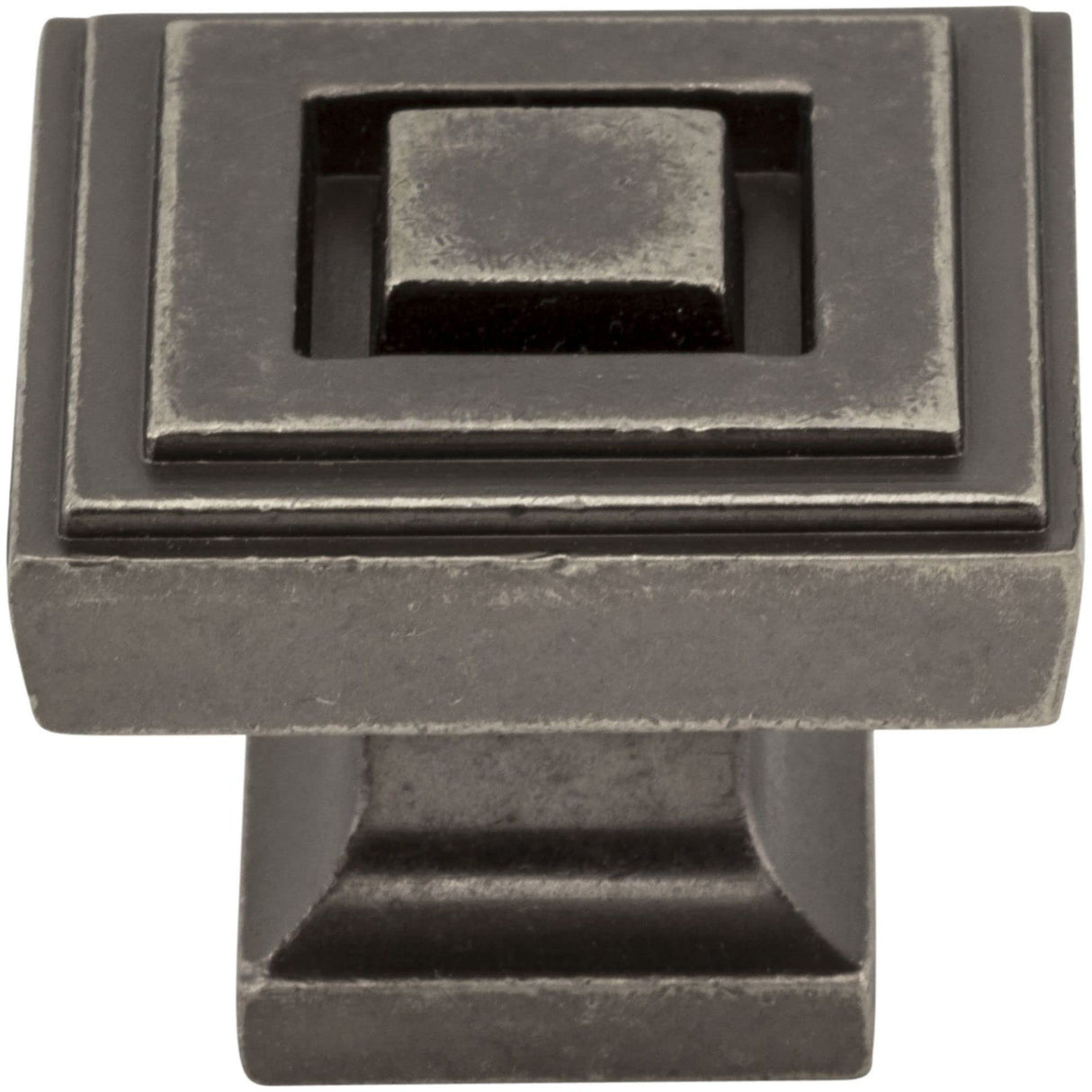 Jeffrey Alexander 585L-DP 1-1/4" Overall Length Distressed Pewter Square Delmar Cabinet Knob