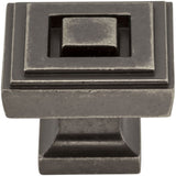 Jeffrey Alexander 585L-BNBDL 1-1/4" Overall Length Brushed Pewter Square Delmar Cabinet Knob