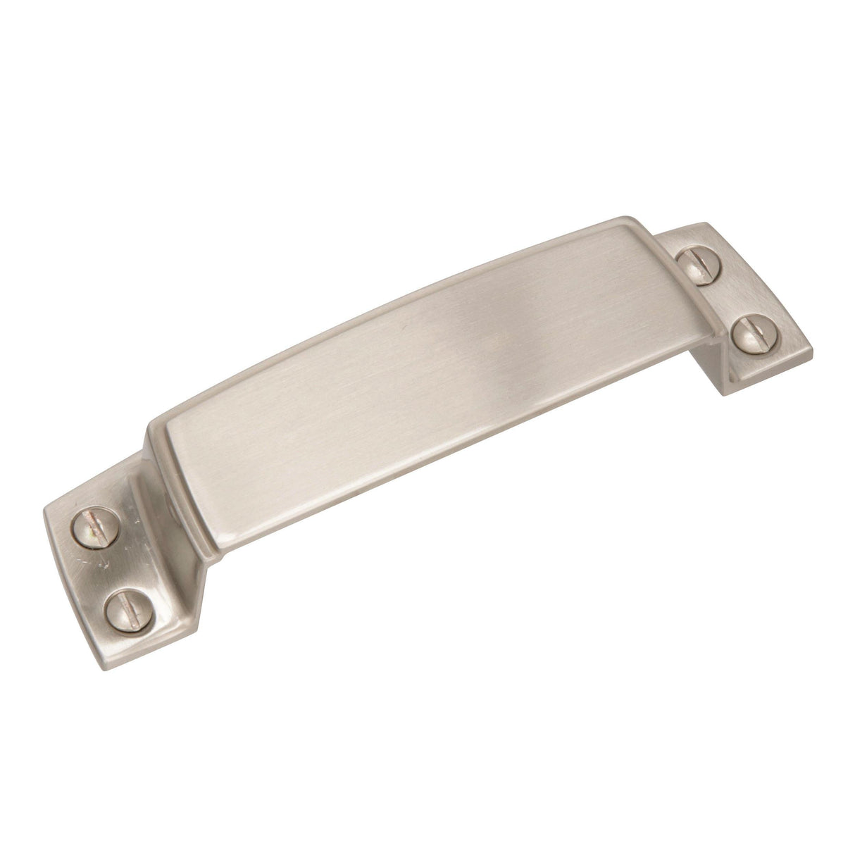Amerock Cabinet Cup Pull Satin Nickel 3-1/2 inch (89 mm) Center to Center Highland Ridge 1 Pack Drawer Pull Drawer Handle Cabinet Hardware