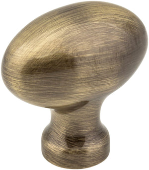 Jeffrey Alexander 3991AB 1-9/16" Overall Length Brushed Antique Brass Football Lyon Cabinet Knob