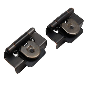 Amerock Double Demountable Cabinet Hinge 1/2 inch (13 mm) Overlay Hinge Oil Rubbed Bronze 2 Pack Self-Closing Hinge Cabinet Door Hinge