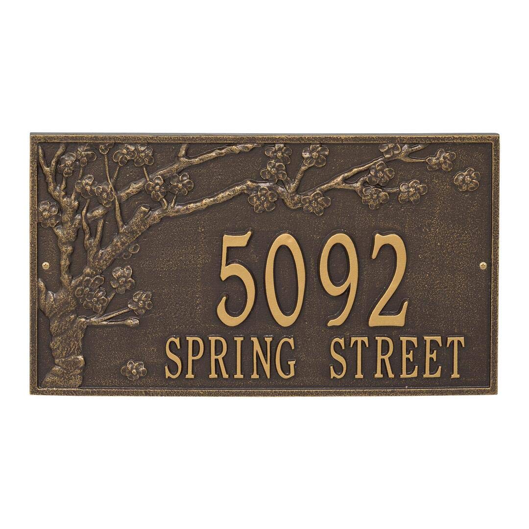 Whitehall 2942OG - Personalized Spring Blossom Plaque - Estate - Wall - 2 Line