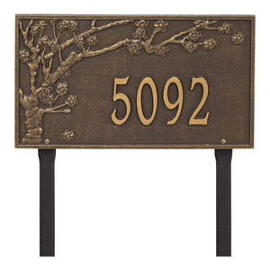 Whitehall 2520OG - Personalized Spring Blossom Plaque - Estate - Lawn - 1 Line