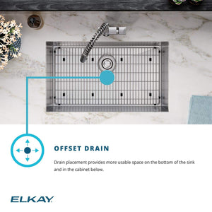 Elkay Crosstown ECTSRA33229TBG0 Equal Double Bowl Dual Mount Stainless Steel Kitchen Sink Kit with Aqua Divide