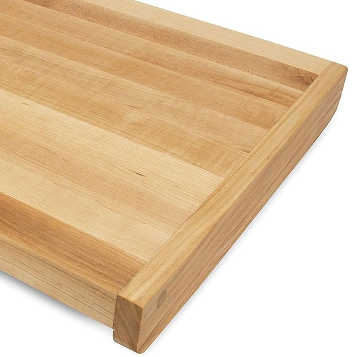 John Boos KNEB23 Maple Wood Cutting Board for Kitchen Prep, 23.75" x 17.25", 1.25 Inch Thick, Edge Grain Reversible Charcuterie Block with Juice Groove 23.75X17.25 MPL-EDGE GR-KNEAD BRD-