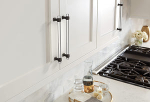 Amerock BP36661CORB Clear/Oil-Rubbed Bronze Cabinet Pull 8 in (203 mm) Center-to-Center Cabinet Handle Glacio Drawer Pull Kitchen Cabinet Handle Furniture Hardware