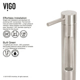 VIGO Rectangular Titanium Glass Vessel Bathroom Sink Set With Dior Vessel Faucet In Brushed Nickel With Pop-Up Drain