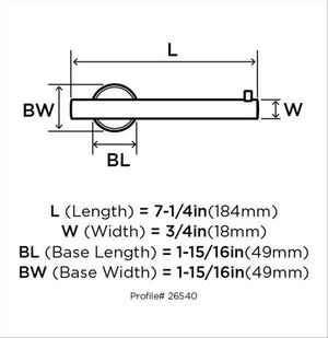 Amerock BH26540SS Stainless Steel Single Post Toilet Paper Holder 7-1/4 in. (184 mm) Length Toilet Tissue Holder Arrondi Bath Tissue Holder Bathroom Hardware Bath Accessories