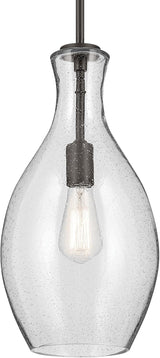 Kichler Lighting Everly 17.75" 1 Light Hour Glass Pendant Clear Glass Olde Bronze 42047OZ
