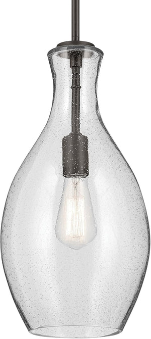 Kichler Lighting Everly 17.75" 1 Light Hour Glass Pendant Clear Glass Olde Bronze 42047OZ