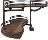Hardware Resources BCSO221BOWD-LH 21" Oil Rubbed Bronze and Walnut Blind Corner Swingout for Openings on the Left of the Blind