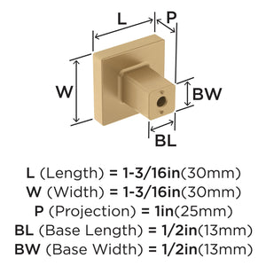 Amerock Cabinet Knob Champagne Bronze 1-3/16 inch (30 mm) Length Monument 1 Pack Drawer Knob Cabinet Hardware