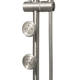 PULSE ShowerSpas 1028-BN Lanikai Shower System with 8" Rain Showerhead, 3 Dual-Function Body Spray Jets, 5-Function Hand Shower, Brushed Nickel, 2.5 GPM