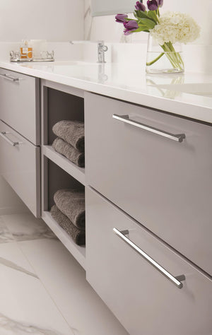 Amerock Cabinet Pull Polished Chrome 10-1/16 inch (256 mm) Center-to-Center Caliber 1 Pack Drawer Pull Cabinet Handle Cabinet Hardware