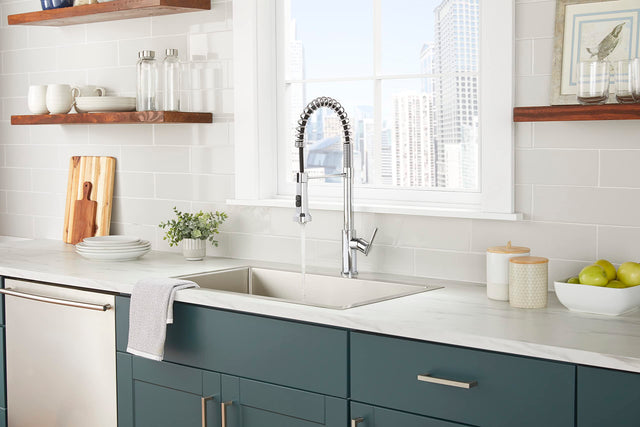Gerber D454258 Parma Pre-rinse Single Handle Spring Pull-down Kitchen Faucet - ...