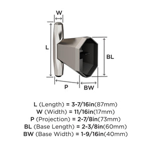 Amerock BH36040G10 Brushed Nickel Single Robe Hook 3-7/16 in. (87 mm) Length Towel Holder St. Vincent Towel Hook for Bathroom Bathroom Hardware Bath Accessories