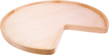 Hardware Resources LSK24 24" Kidney Wood Lazy Susan Individual Shelf