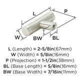 Amerock BP36556G10 Kitchen Cabinet Knob Satin Nickel 2-5/8 in (67 mm) Bronx 1 Pack Furniture Hardware Bathroom Drawer Knob| Dresser Drawer Handle Cabinet Pull