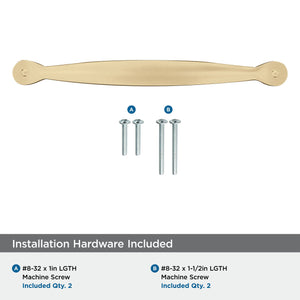 Amerock Cabinet Pull Champagne Bronze 5-1/16 in (128 mm) Center-to-Center Drawer Pull Inspirations Kitchen and Bath Hardware Furniture Hardware