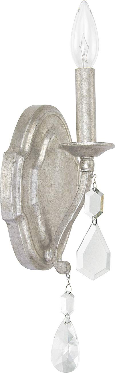 Capital Lighting 1616AS-CR Blakely 1 Light Sconce Antique Silver